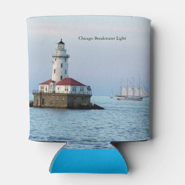 Chicago Breakwater Light kann kühler werden Dosenkühler (Rückseite)