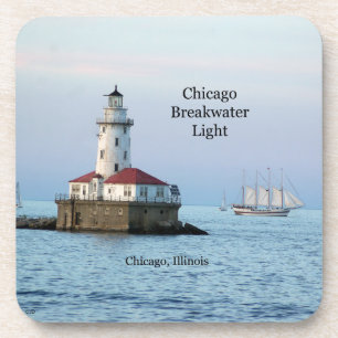 Chicago Breakwater Light & Windy II 6 Untersetzer