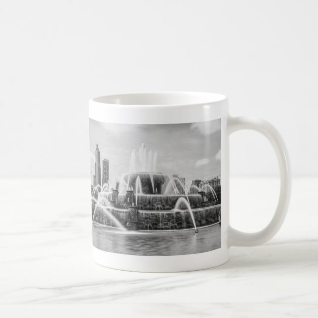 Chicago Buckingham Grayscale Tasse (Rechts)