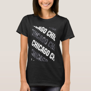 Chicago Camouflage Pattern Gray Camouflage T-Shirt
