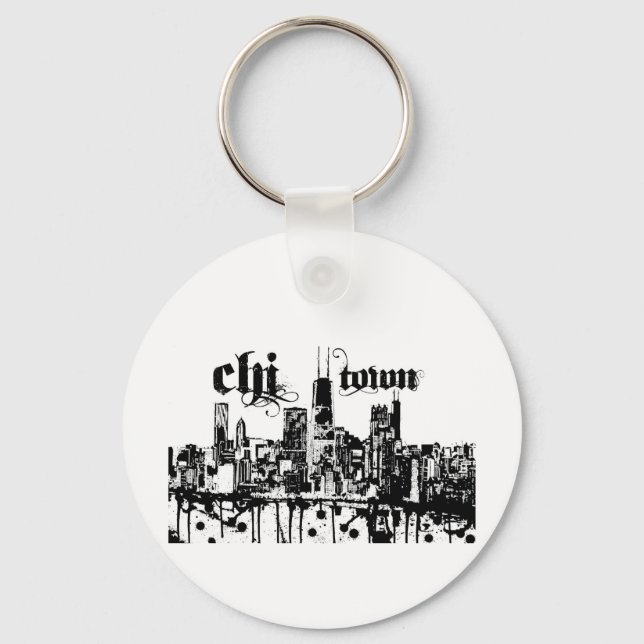 Chicago "chi town" für Ihre Stadt Schlüsselanhänger (Vorderseite)