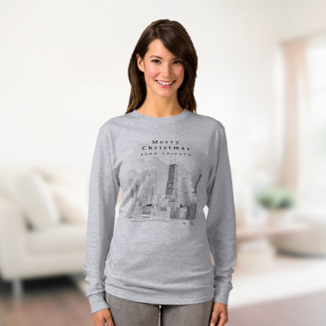 Chicago Christmas Holiday T - Shirt (Chicago Christmas Holiday T-Shirt)