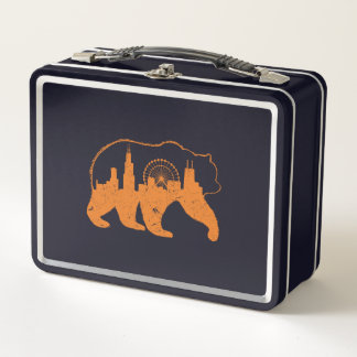 Chicago City Apparel Downtown Walking Bear Silhoue Metall Brotdose
