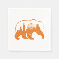 Chicago City Apparel Downtown Walking Bear Silhoue
