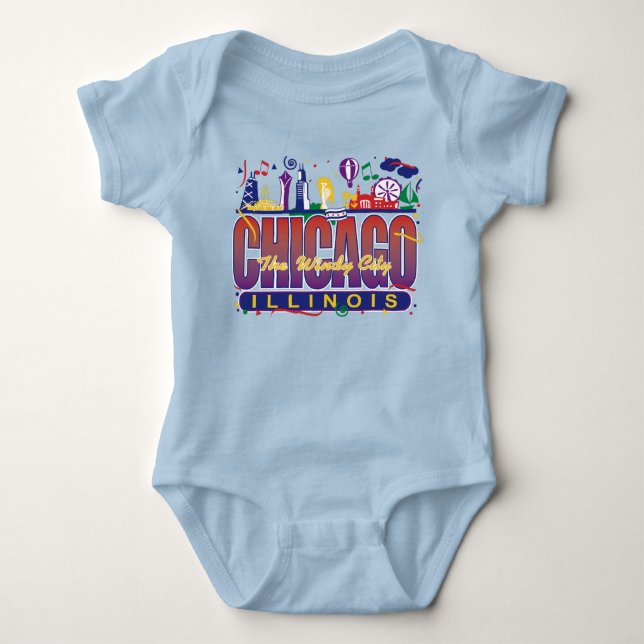 Chicago City Baby Strampler (Vorderseite)