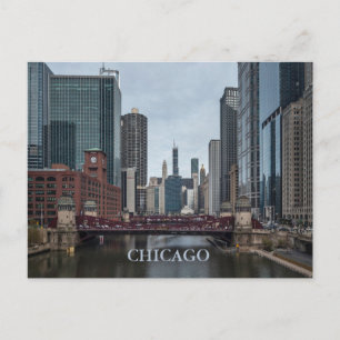 Chicago City, Illinois. Eigener Text Postkarte