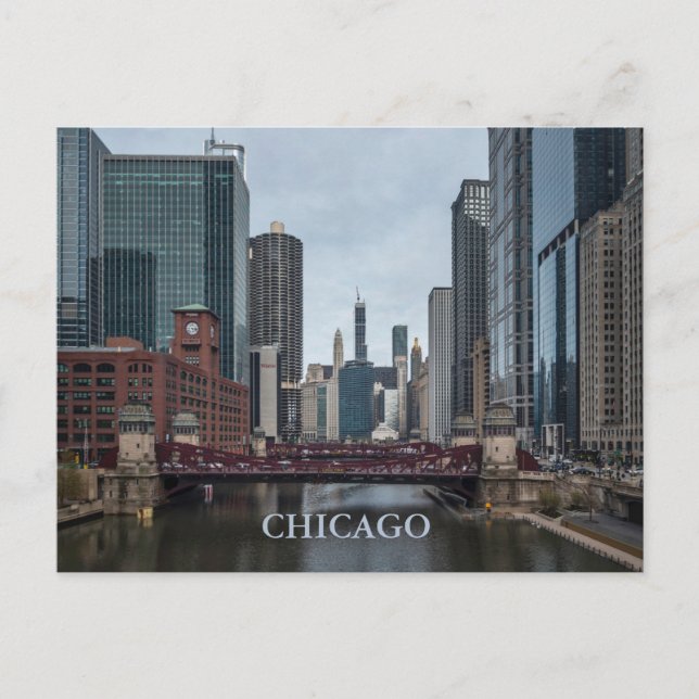 Chicago City, Illinois. Eigener Text Postkarte (Vorderseite)