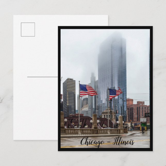 Chicago City, Illinois Postcard Postkarte (Vorne/Hinten)