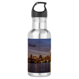 Chicago City Night New Stainless Steel Water Edelstahlflasche