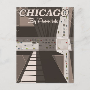 Chicago City Reiseplakat Postkarte