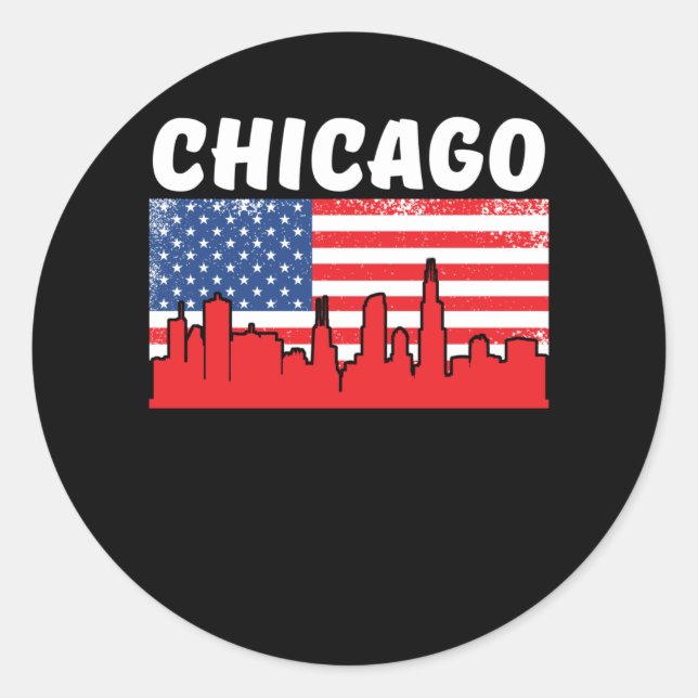 CHICAGO CITY RUNDER AUFKLEBER (Vorderseite)