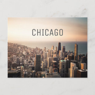 Chicago cityscape postkarte