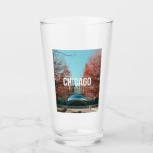 Chicago Cloud Gate Bean Herbst Skyline Reise Glas
