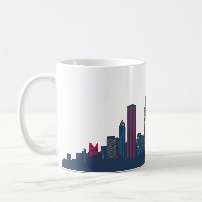 Chicago Colorful Skyline Kaffeetasse (Links)