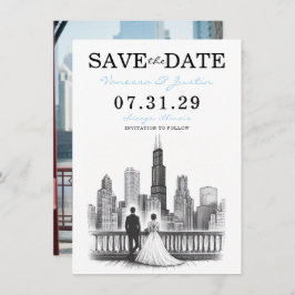 Chicago Couple Save The Date