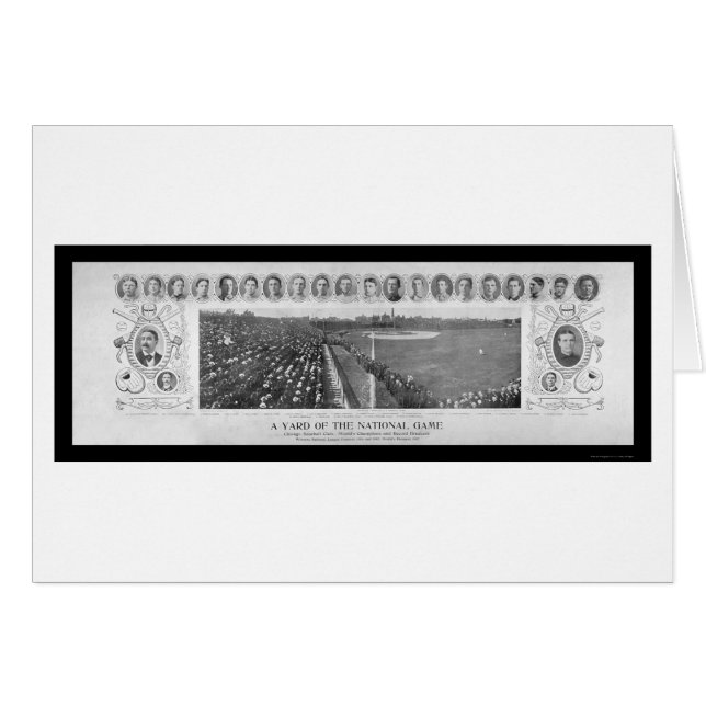 Chicago Cubs Baseball Champions Foto 1907 (Vorderseite (Horizontal))