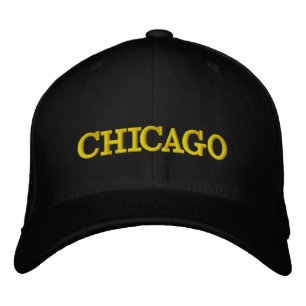 CHICAGO Custom Sticked Basic Flexfit Wool Cap Bestickte Baseballkappe
