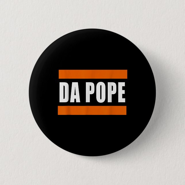 Chicago Da Pope Funny Spaß Button (Vorderseite)
