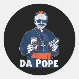 Chicago Da Pope Funny Spaß Katholisch Runder Aufkleber