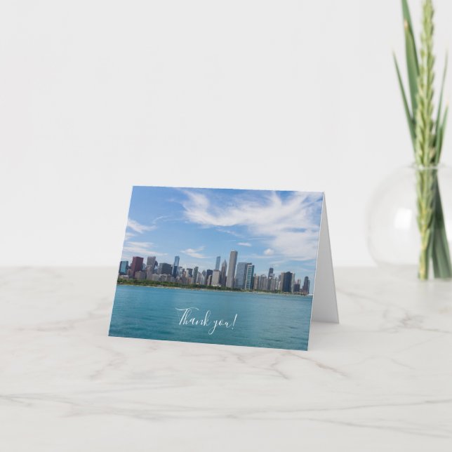 Chicago Day Cityscape Carte de remerciements (Devant)