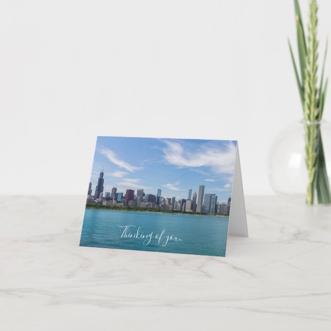 Chicago Day Cityscape Denken Sie an Ihre Karte (Vorderseite)