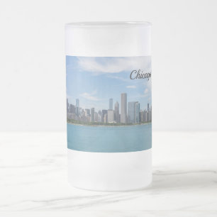 Chicago Day Cityscape Mattiert Glass Beer Tasse