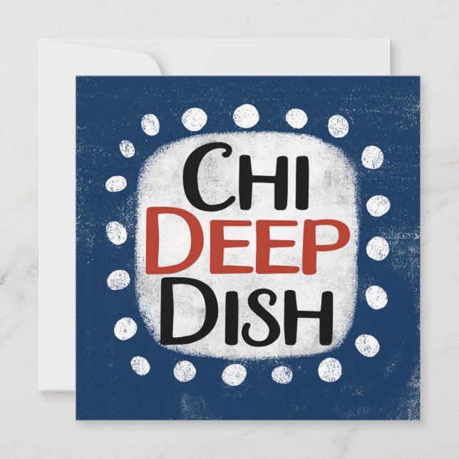 Chicago Deep Dish Grußkarte Karte (Vorderseite)