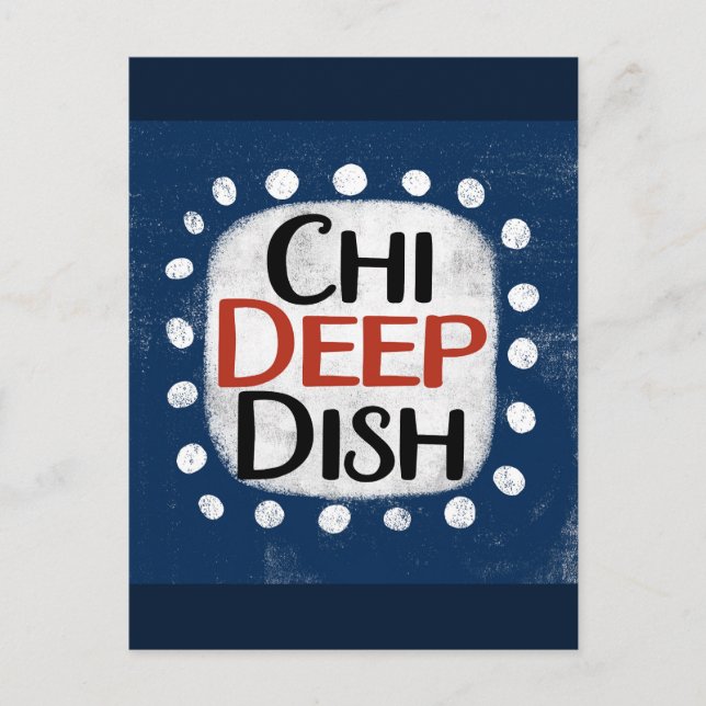 Chicago Deep Dish Postcard Postkarte (Vorderseite)