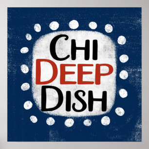Chicago Deep Dish Poster Wall Art