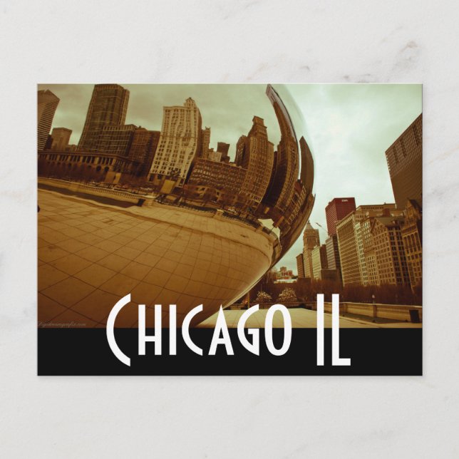 Chicago - die Bohne Postkarte (Vorderseite)