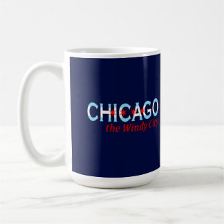 Chicago die windige Stadt, Chicago-Flaggen-Entwurf Kaffeetasse