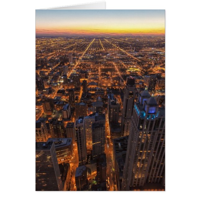 Chicago du centre au coucher du soleil (Devant)