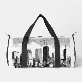 Chicago Duffel Bag Drucktasche Schneiden Nähtasche Duffle Bag