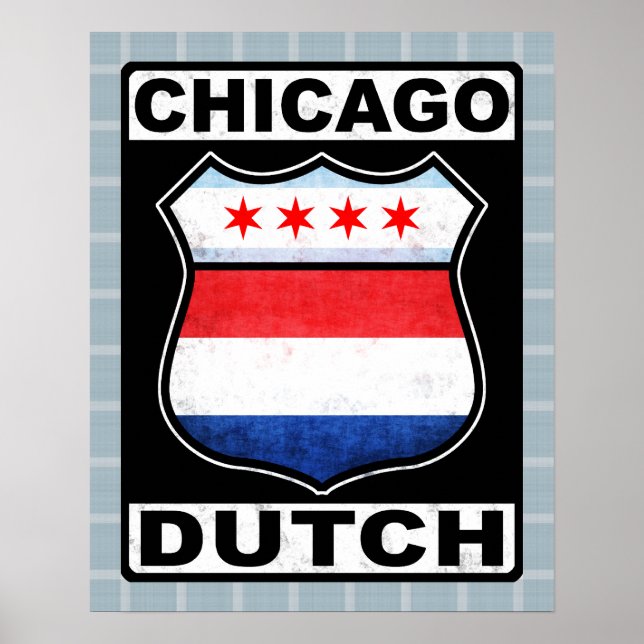 Chicago Dutch Shield Poster Print (Vorne)