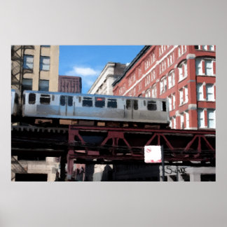 Chicago El Train Poster