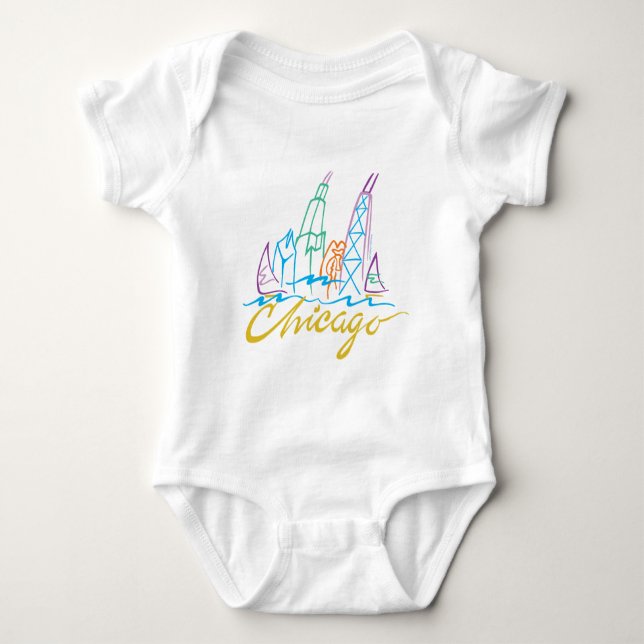 CHICAGO-EMB BABY STRAMPLER (Vorderseite)