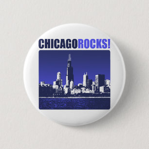 Chicago-Felsen! Button