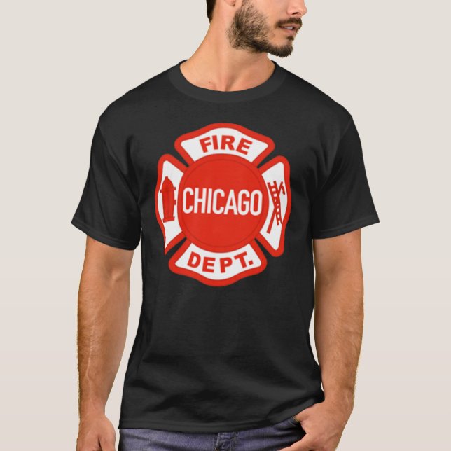 CHICAGO FIRE LOGO Klassischer T - Shirt (Vorderseite)