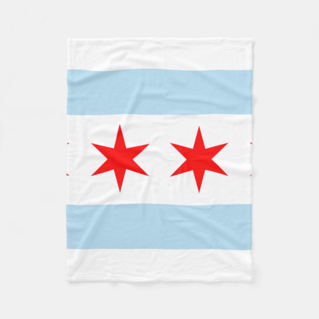 Chicago Flag Fleecedecke (Vorderseite)