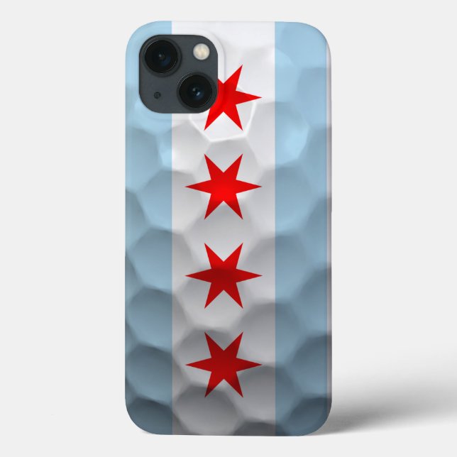 Chicago Flag Golf Ball Pattern Case-Mate iPhone Hülle (Rückseite)