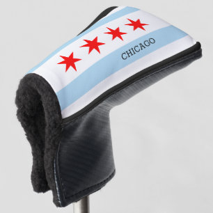 Chicago Flag Golf Clubs Covers / Illinois Headcover