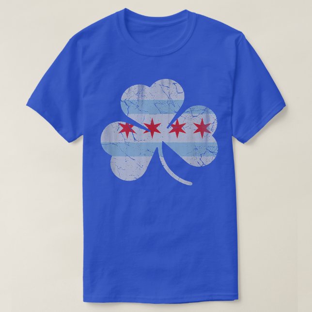 Chicago Flag Kleeblatt Irish St Patricks Day Coupl T-Shirt (Design vorne)