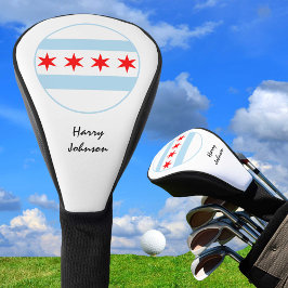Chicago Flag & Mit Monogramm Golf Clubs Covers USA Golf Headcover