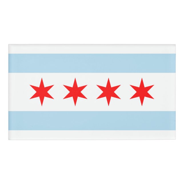 Chicago Flag Namenschild (Vorderseite)