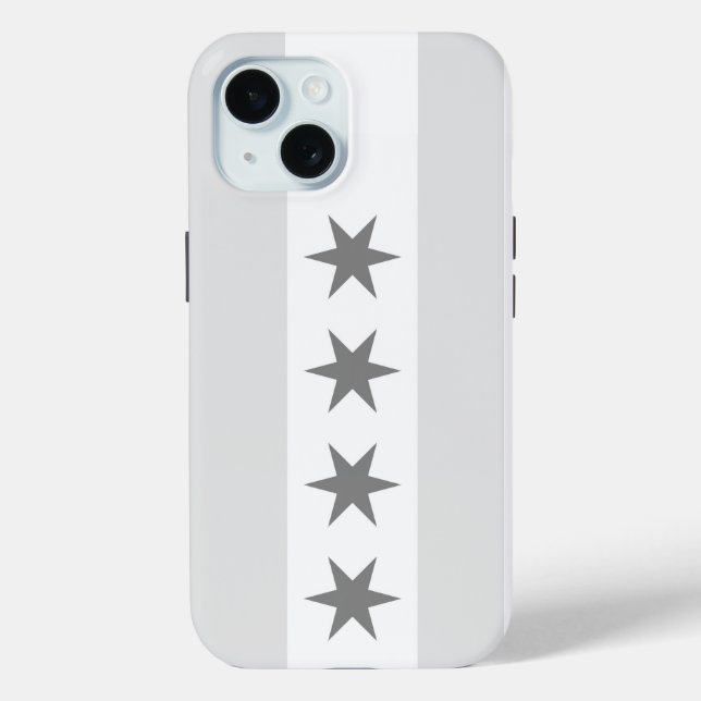 Chicago Flag Noir Case-Mate iPhone Hülle (Rückseite)