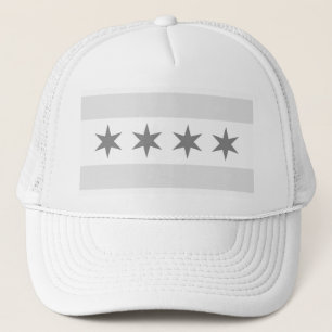 Chicago Flag Noir Truckerkappe