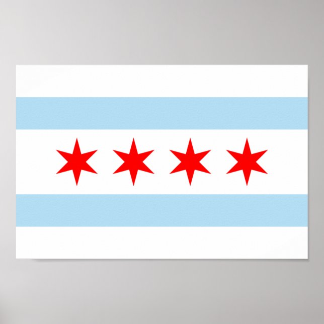 Chicago Flag Posters Poster (Vorne)