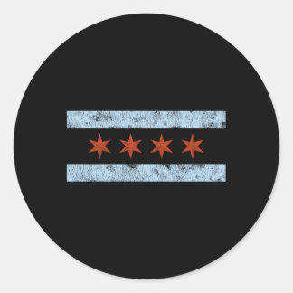 Chicago Flag Runder Aufkleber