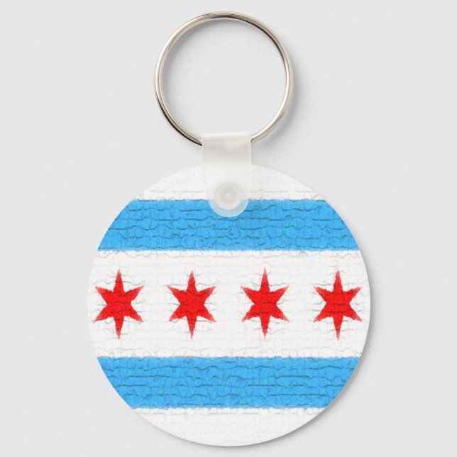 Chicago Flag Schlüsselanhänger (Vorderseite)