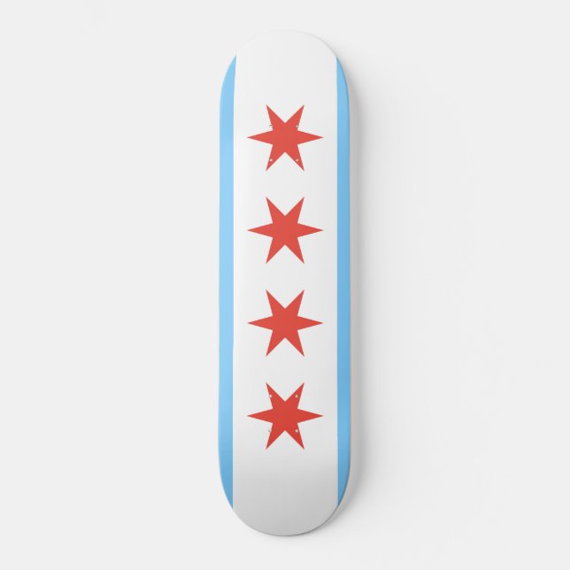 Chicago Flag Skate Board Skateboard (Vorderseite)